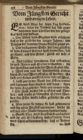 Vom Jüngsten Gericht und ewigen Leben.