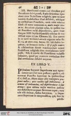 Ex libro V.