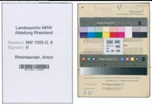 Entnazifizierung Anton Rheinlaender , geb. 23.05.1890 (Angestellter)