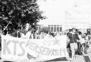 Freiburg im Breisgau: Demo gegen den Bau des Konzerthauses