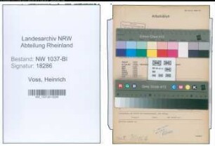 Entnazifizierung Heinrich Voss , geb. 20.11.1895 (Verw.Rat)