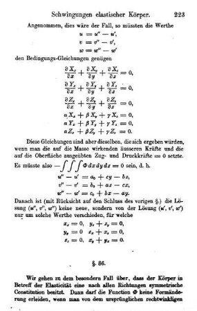 §. 86. Transformation der Coordinaten. Die 22 Relationen der Transformations-Coefficienten