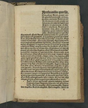 [P]Artes oratio[n]is quot su[n]t. Octo. Que? Nome[n]. [pro]nome[n]. verbu[m]. aduerbiu[m]. participiu[m]. co[n]iu[n]ctio. p[ro]positio. interiectio ...
