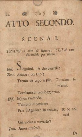Atto Secondo. [=Zweiter Akt, ital., dt.]