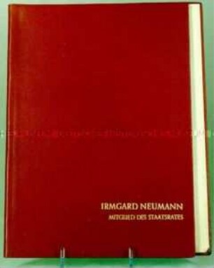 Protokollmappe des Staatsratsmitgliedes Irmgard Neumann