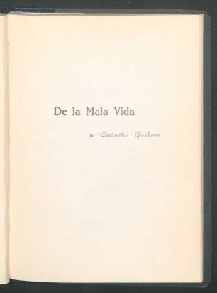 De la mala vida