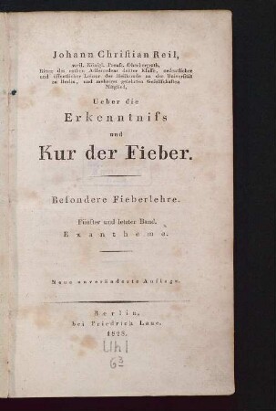5: Besondere Fieberlehre : Exantheme