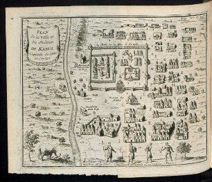 Plan de la Vile et du Château de Kandi Capitale de isle de Ceylan