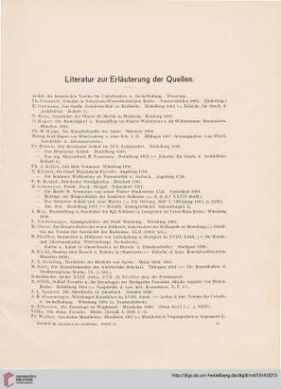 Literatur zur Erläuterung der Quellen