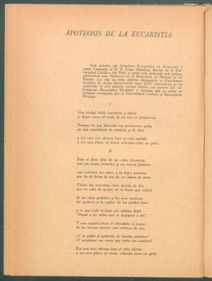 Apoteosis de la eucaristía