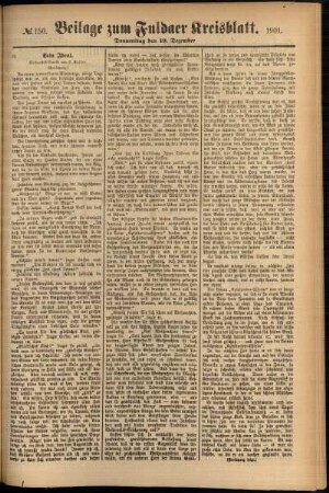 Zweite Ausgabe vom Donnerstag, den 19. Dezember 1901.
