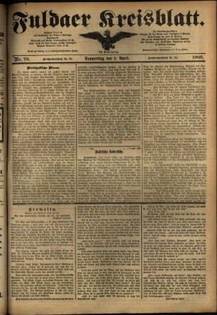 Ausgabe vom Donnerstag, den 05. April 1906.