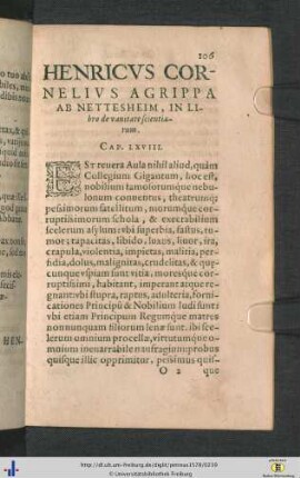 Heinrich Cornelius Agrippa von Nettesheim: Oeconomia aulica.