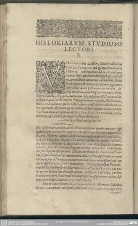 Historiarum Studioso Lectori S.