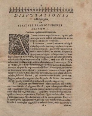 Membrum I. Continens expositionem terminorum.