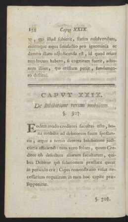 Caput XXIX. De Inhibitione rerum mobilium