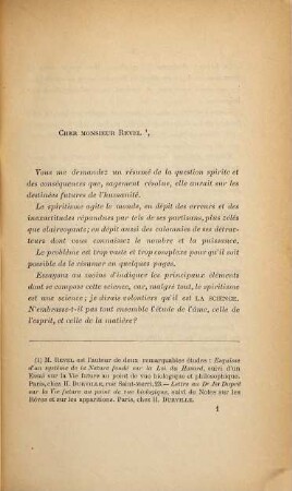 Le spiritisme et l'anarchie Devant la Science et la Philosophie
