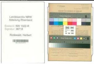 Entnazifizierung Herbert Rodewald , geb. 02.09.1922 ()