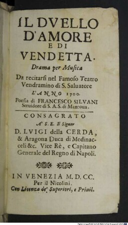 Il duello d'amore e di vendetta