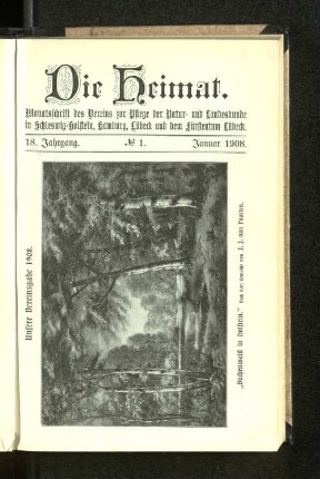 18. Jahrgang. No. 1. Januar 1908.