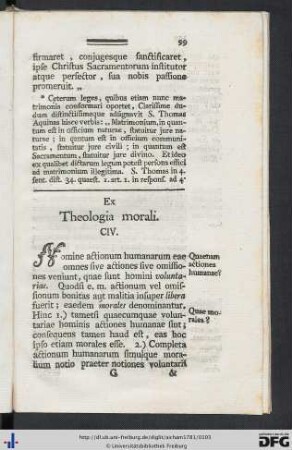 Ex Theologia morali.
