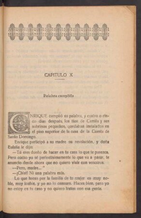 Capítulo X - Palabra cumplida
