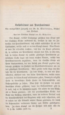 109-144 "Katholicismus und Protestantismus" von Martensen