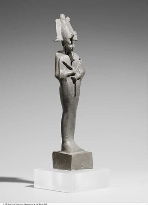 Statuette des mumienförmigen Gottes Osiris mit der Atef-Krone
