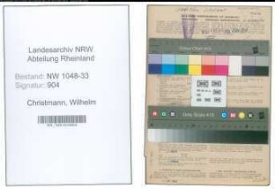 Entnazifizierung Wilhelm Christmann , geb. 22.11.1909 (Lehrer)