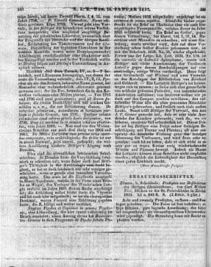 Fäsi, K. W.: Predigten zur Beförderung des thätigen Christenthums. Zürich: Schulthess 1835