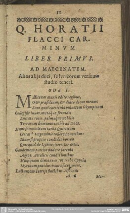 Q. Horatii Flacci Carminum