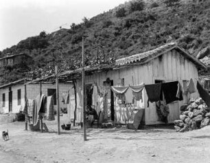 Katakolon : Griechenland, Katakolon. Einheimische vor einer Holzhütte sitzend
