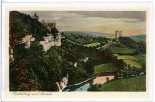 Rudelsburg. Rudelsburg und Saaleck