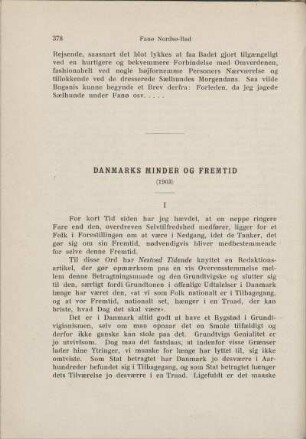 Danmarks Minder og Fremtid (1903)