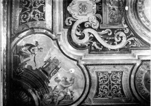 Blick auf die Decke der ehemaligen Instrumentenkammer der Kunstkammer im Berliner Stadtschloss