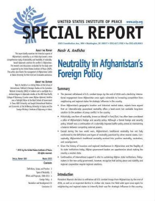 Neutrality in Afghanistan’s foreign policy