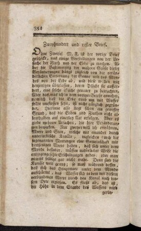 Zweyhundert und erster Brief - Zweyhundert und siebenter Brief