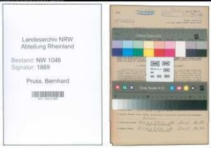 Entnazifizierung Bernhard Pruss , geb. 14.12.1922 (Kaufmaennischer Angestellter)