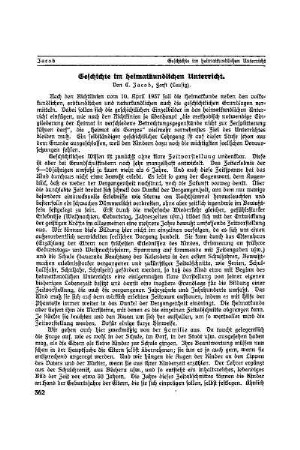 Geschichte im heimatkundlichen Unterricht