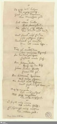 308m: Ich zog ins Land so wohlgemuth - Mus.Schu.308m : [Gedicht]