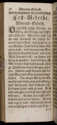 Fest-Gebethe.