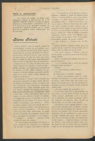 Blanca Podestá - [Interviú]