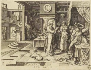 Petrus heilt Aeneas, Blatt 15 aus der Folge "Die Taten der Apostel"