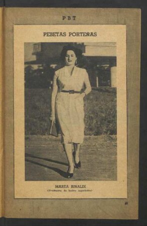 Marta Rinaldi (profesoara de bailes españoles) - [Fotografía] : Pebetas porteñas