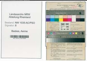 Entnazifizierung Aenne Backes , geb. 05.01.1915 ()
