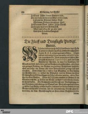 Die Fünff und Dreyßigste Predigt.