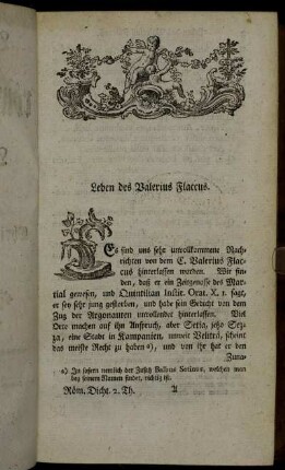 Leben des Valerius Flaccus.