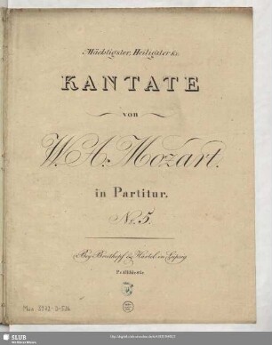 Mächtigster, Heiligster &c. : Kantate ; No. 5