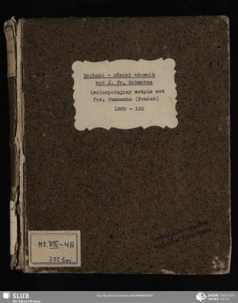 Wendisch-deutsches Wörterbuch