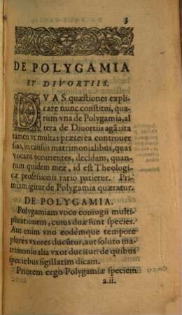 Tractatio de polygamia et divortiis